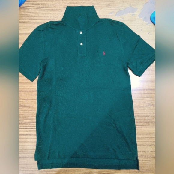 Polo ralph lauren tshirt green logo red size L - Picture 4 of 11